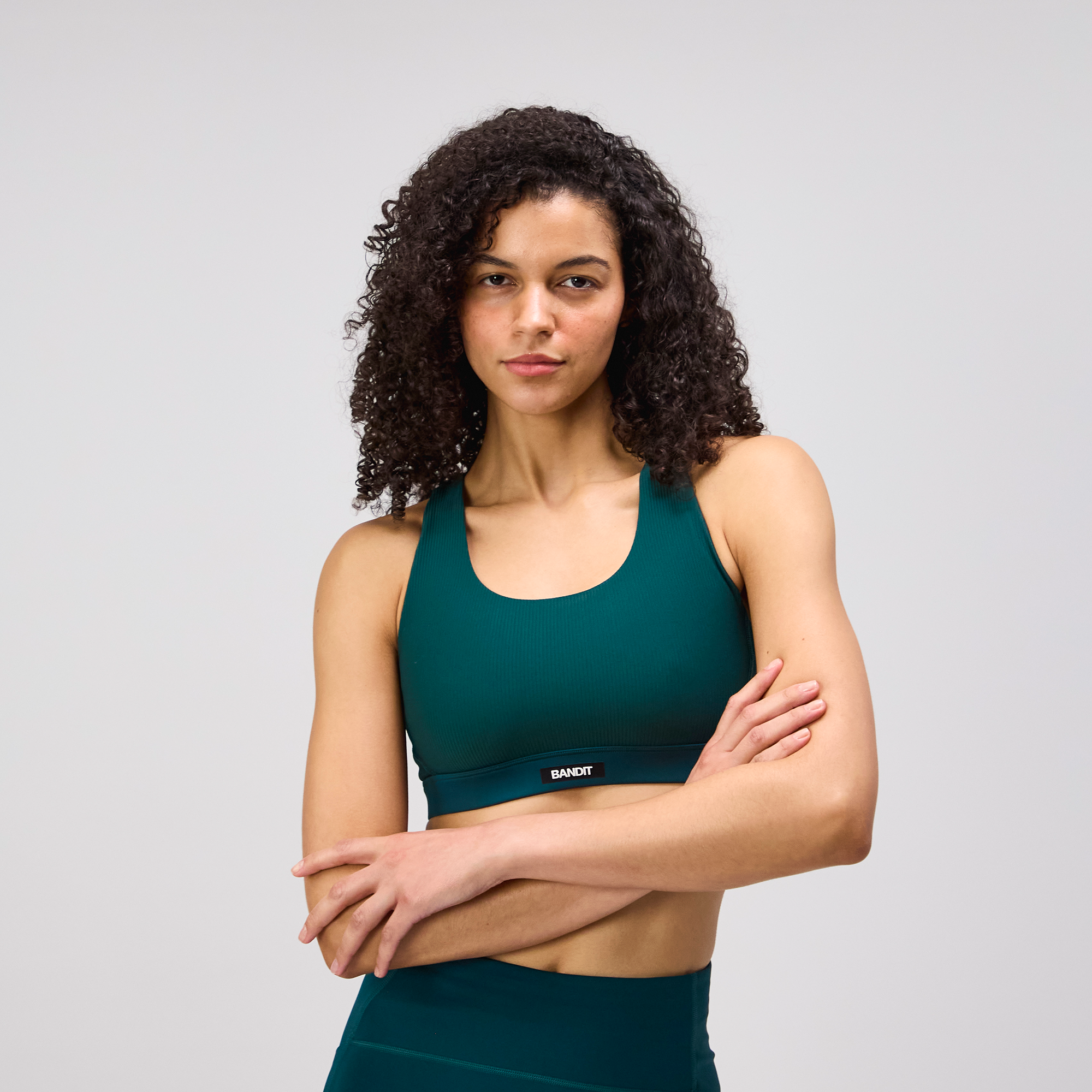 Cadence™ Scoop Neck Run Bra - Pine