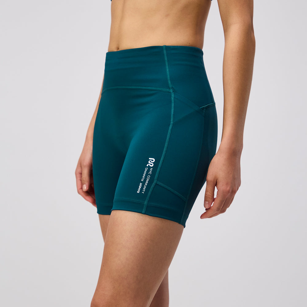 Stamina™ High Waist 5" Women's Compression Shorts - Pine