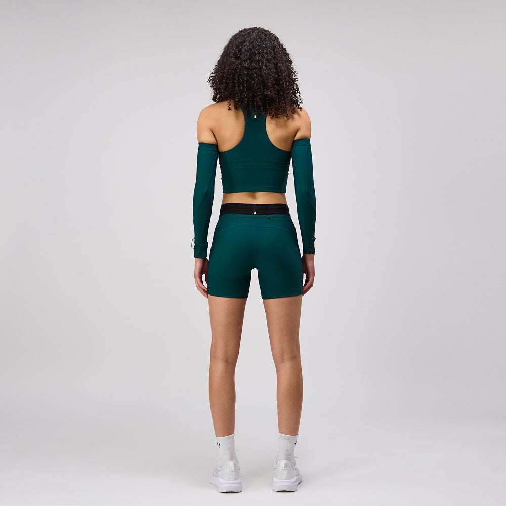 Cadence™ Zip Front Race Crop - Pine