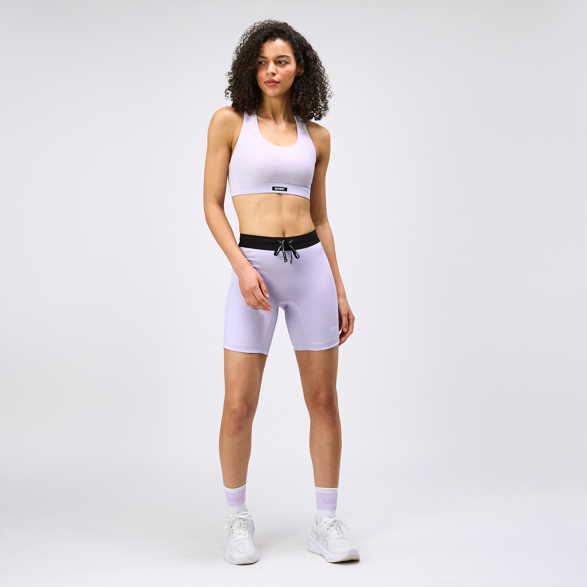 Striped Cadence™ Scoop Neck Run Bra - Light Thistle