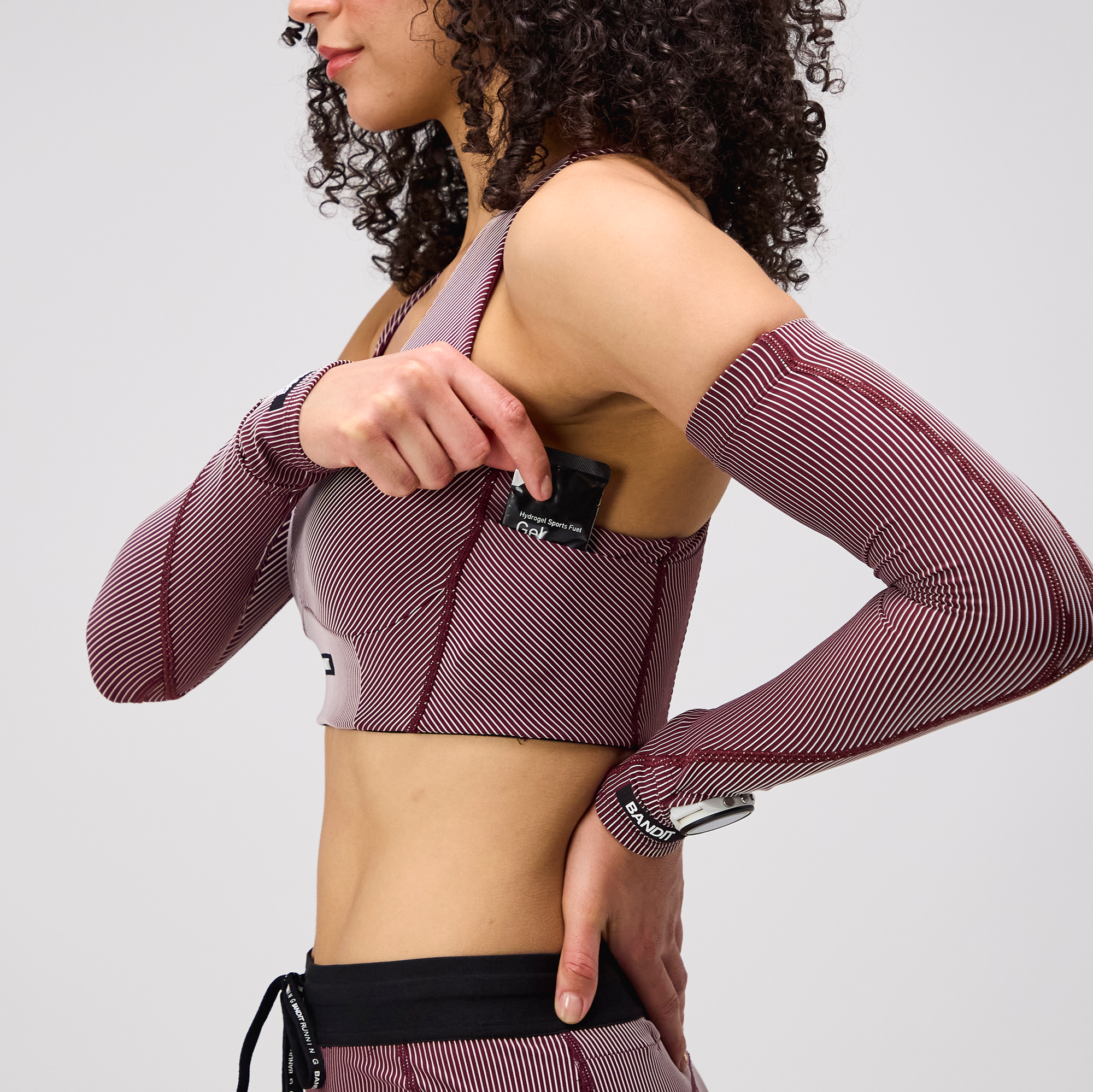 Striped Cadence™ Corset Bra - Port