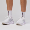 Thumbnail of Lite Run™ Quarter Socks "Vertical Bandit" - White with Port - 2 Pack