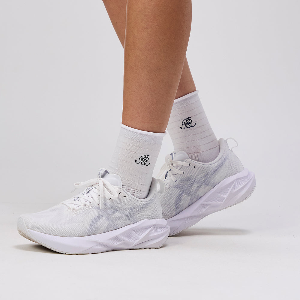 Grid Knit™ Socks - White with Black - 2 Pack