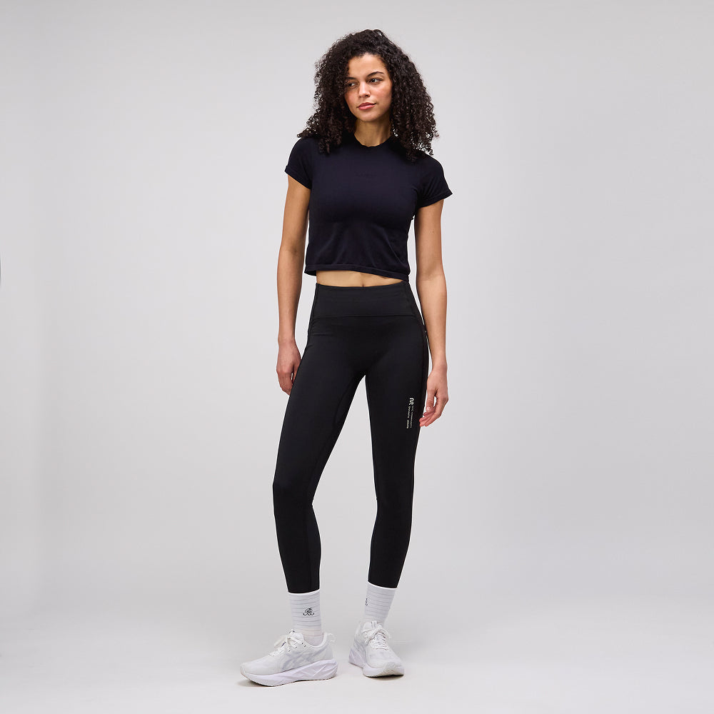 Mercury Seamless™ Women's Crop Tee - Black