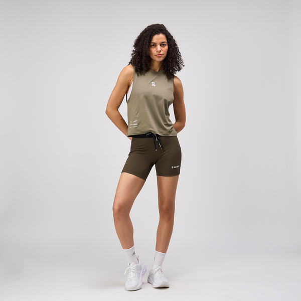 Stamina™ 5" Women's Compression Shorts - Dark F atigue