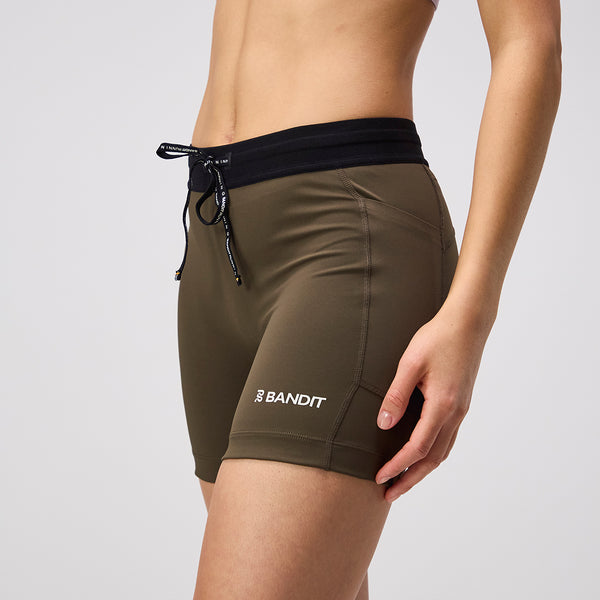 Stamina™ 5" Women's Compression Shorts - Dark F atigue