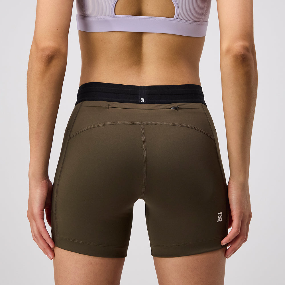 Stamina™ 5" Women's Compression Shorts - Dark F atigue