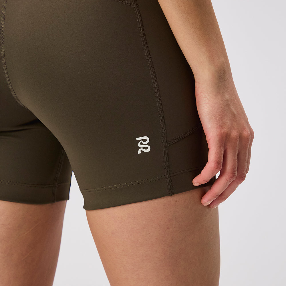 Stamina™ 5" Women's Compression Shorts - Dark Fatigue