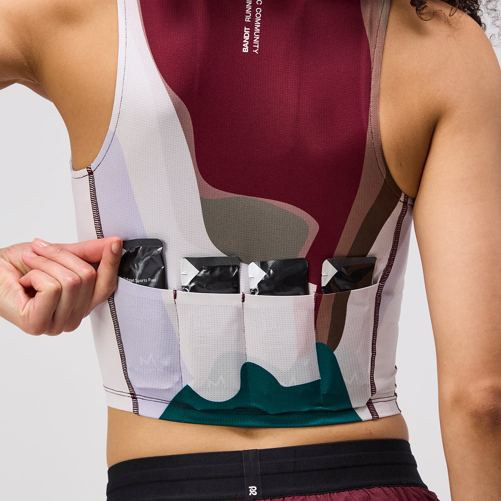 Ares Flex™ Zip Front Race Crop - Landscape Print