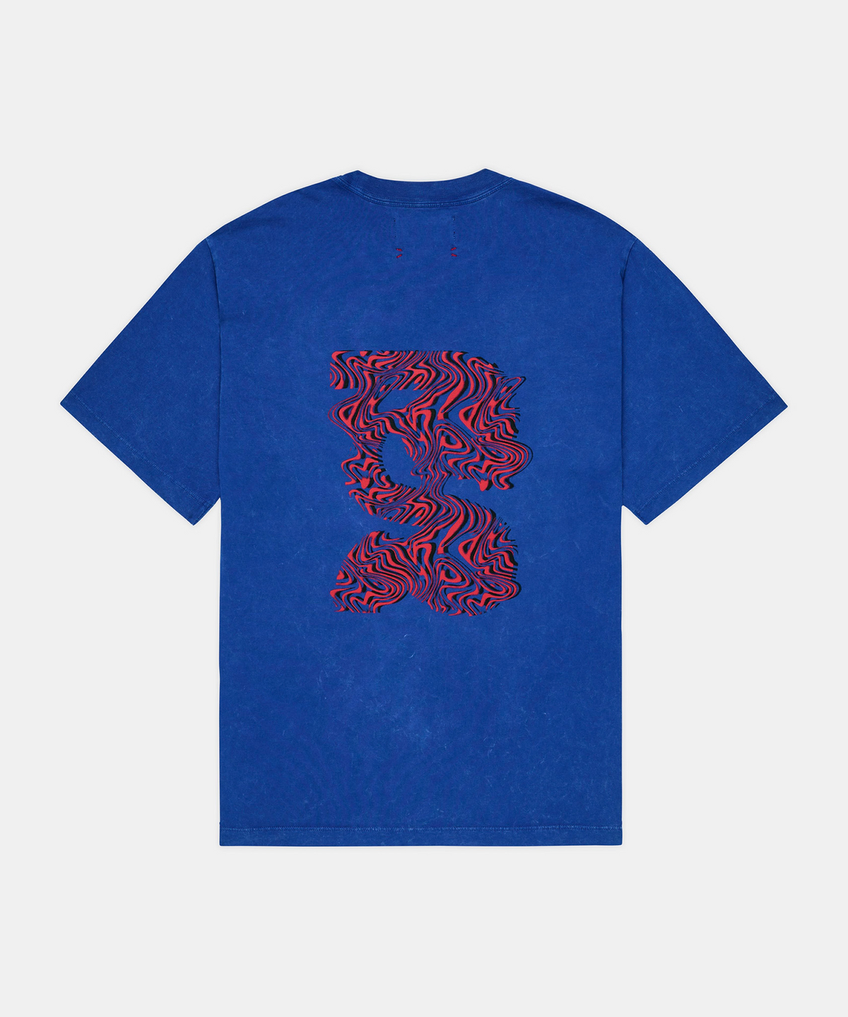 Unisex Cotton Tee - Melted Marble Current - Bauhaus Blue