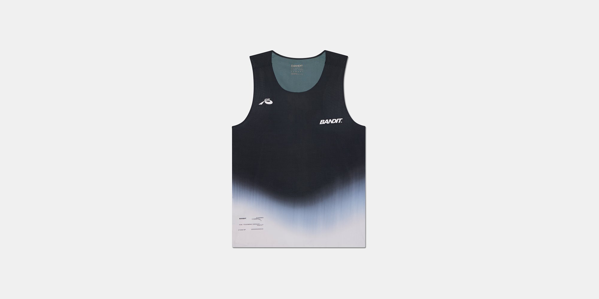 Vento™ Performance Singlet - Black with Chalk Gradient