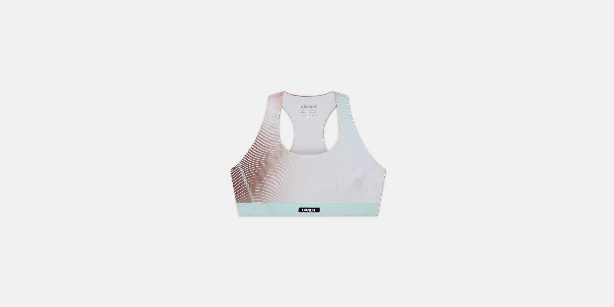 Cadence™ Scoop Neck Run Bra - Minty Blue Gradient