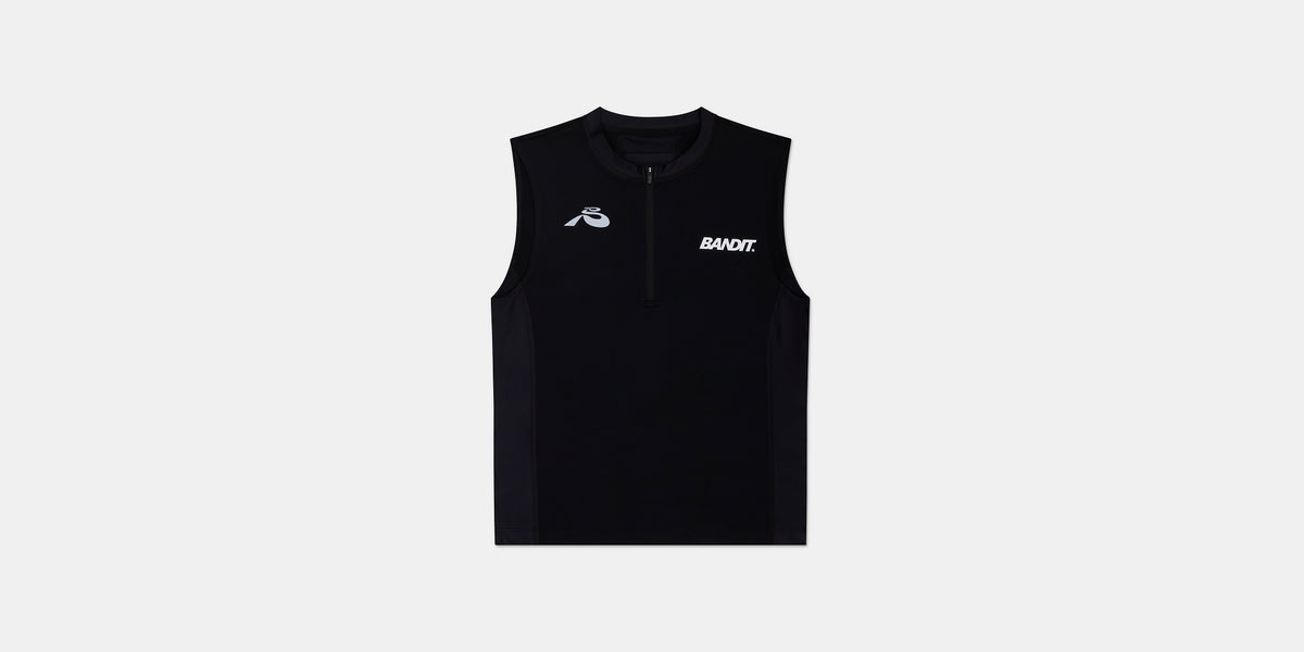 Ares™ Distance Sleeveless Quarter Zip - Black