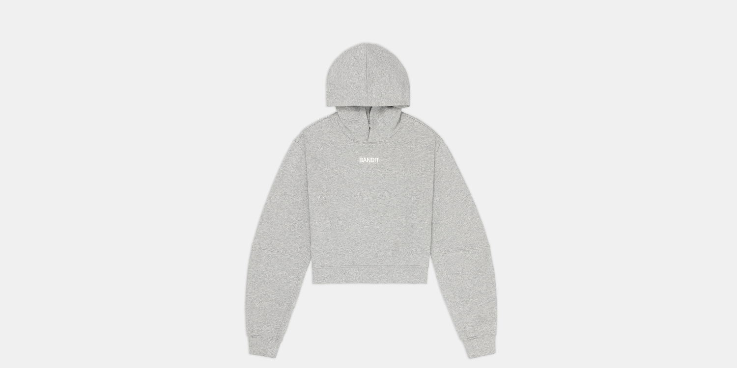 Women's Stitch Logo Cropped Hoodie - Heather Grey