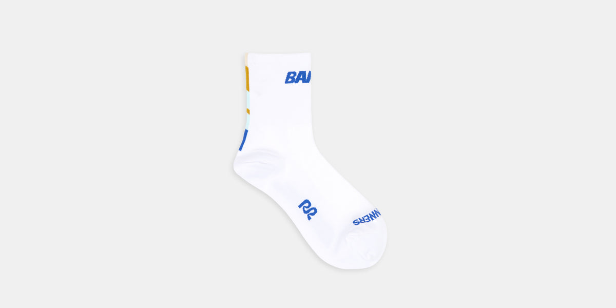 Lite Run™ Socks - White with Deep Peri Blue (2 Pack)
