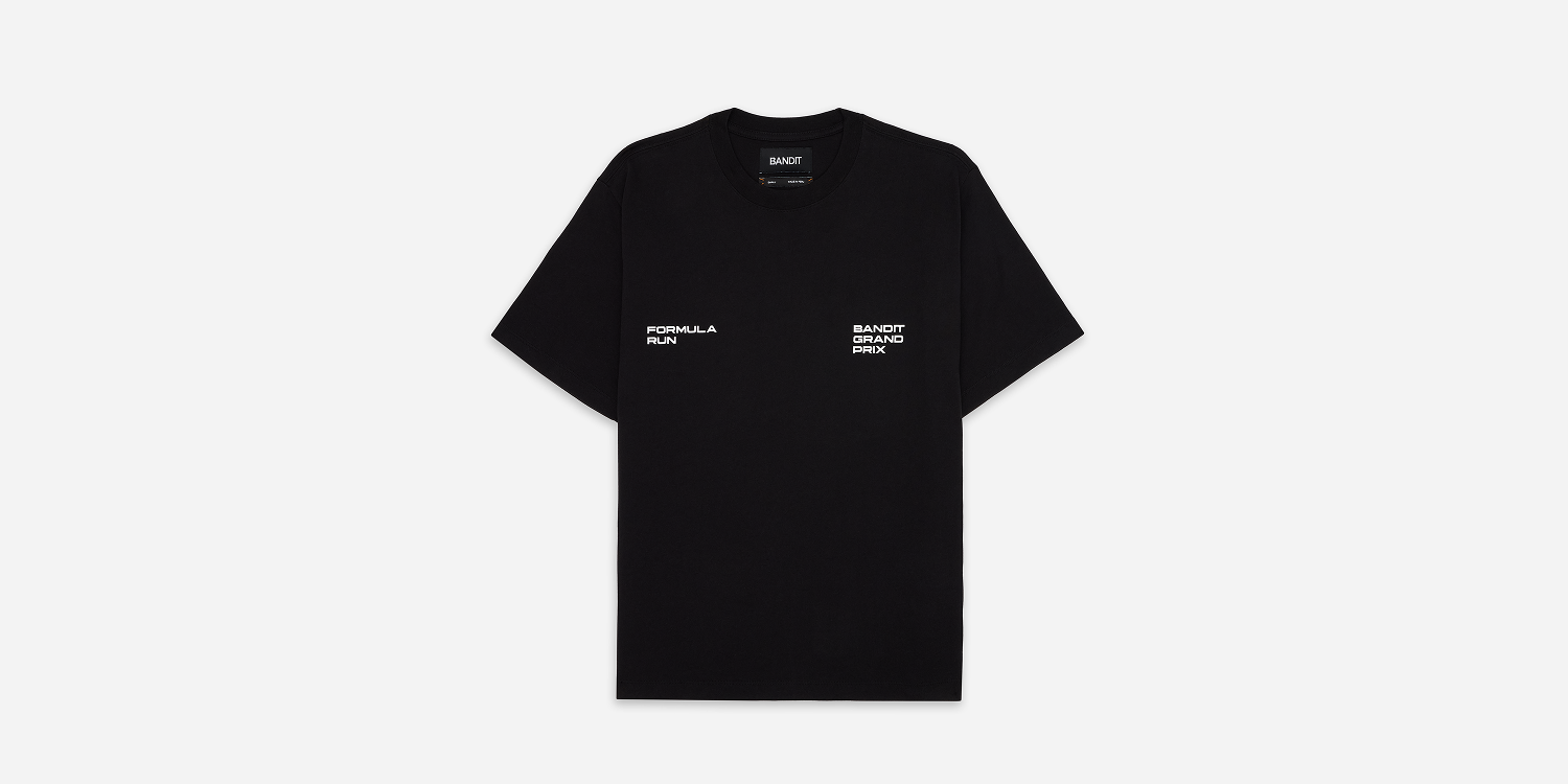 Bandit Grand Prix "Formula Run" Cotton Tee - Black