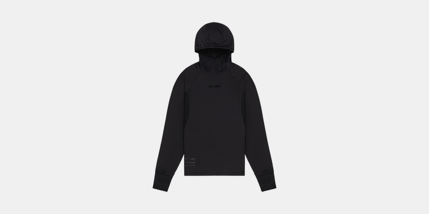 Men's AuraGrid™ Hooded Performance Top - Black