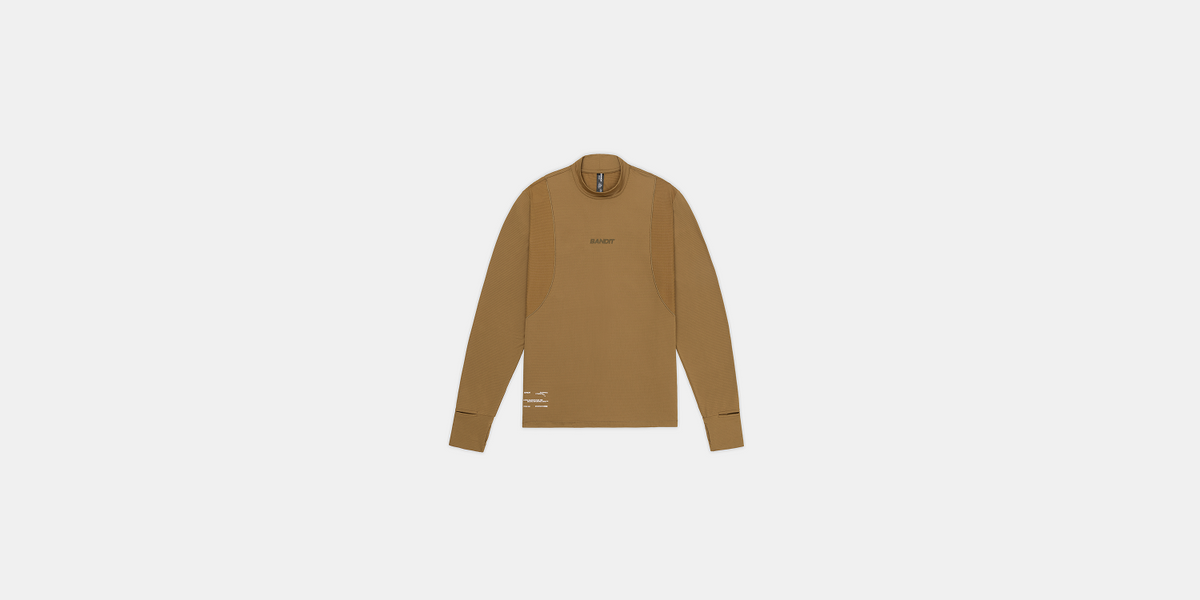 Men's AuraGrid™ Mockneck Long Sleeve - Antique Brass