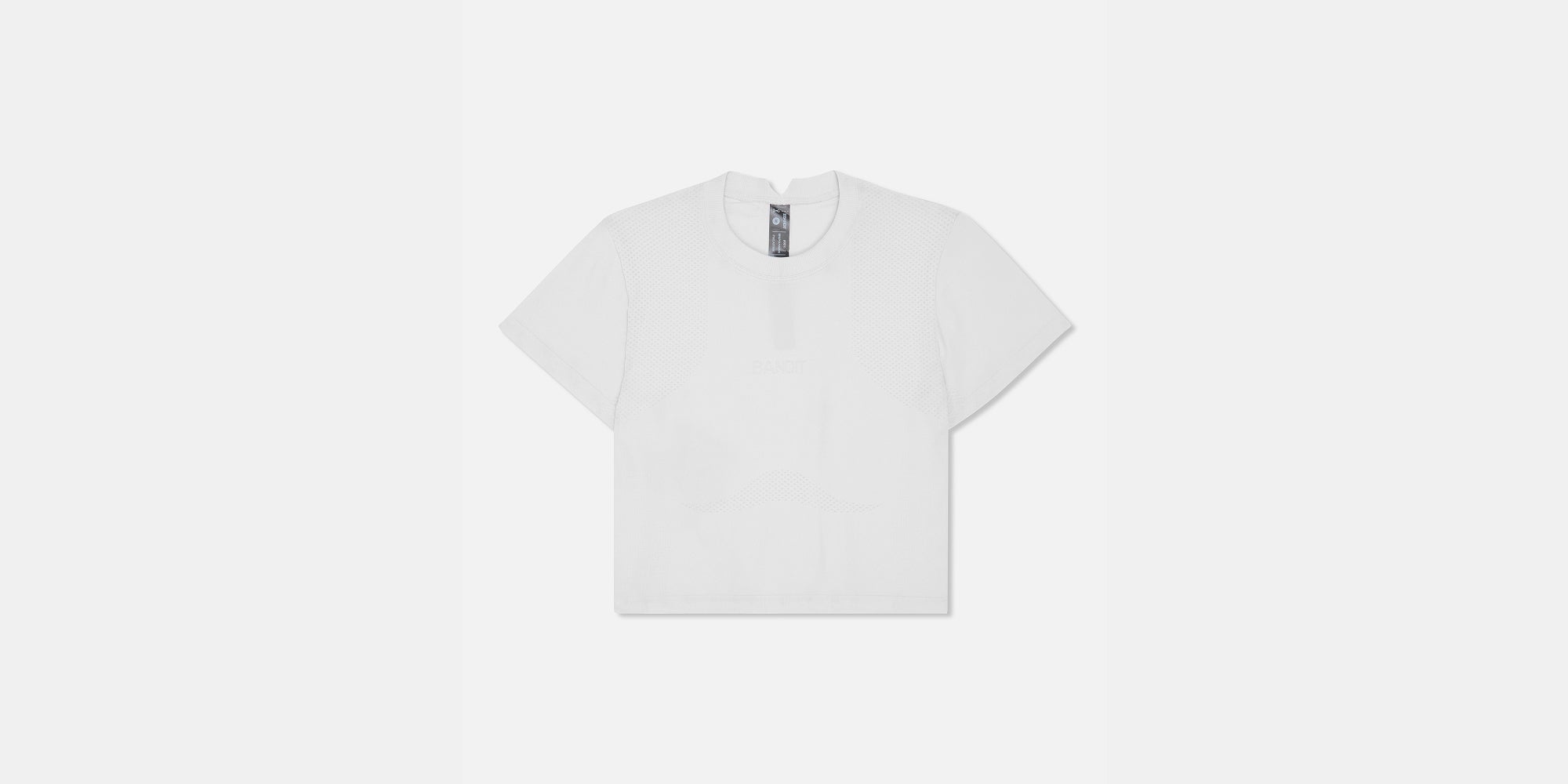 meer. NECK SLIT TEE(White） Textured Tri-Blend Fitted Long Sleeve V Neck Tee – MONROW