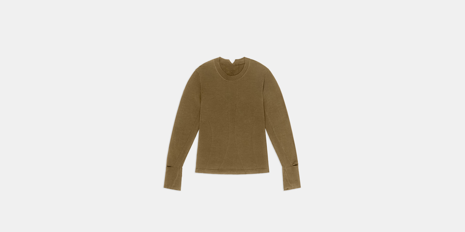 Men's Wool Blend Seamless Long Sleeve - Antique Brass