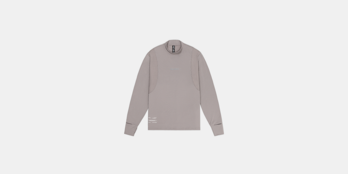 Men's AuraGrid™ Mockneck Long Sleeve - Zinc