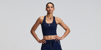 Thumbnail of Women's Stamina™ Scoop Neck Race Crop - NY Navy