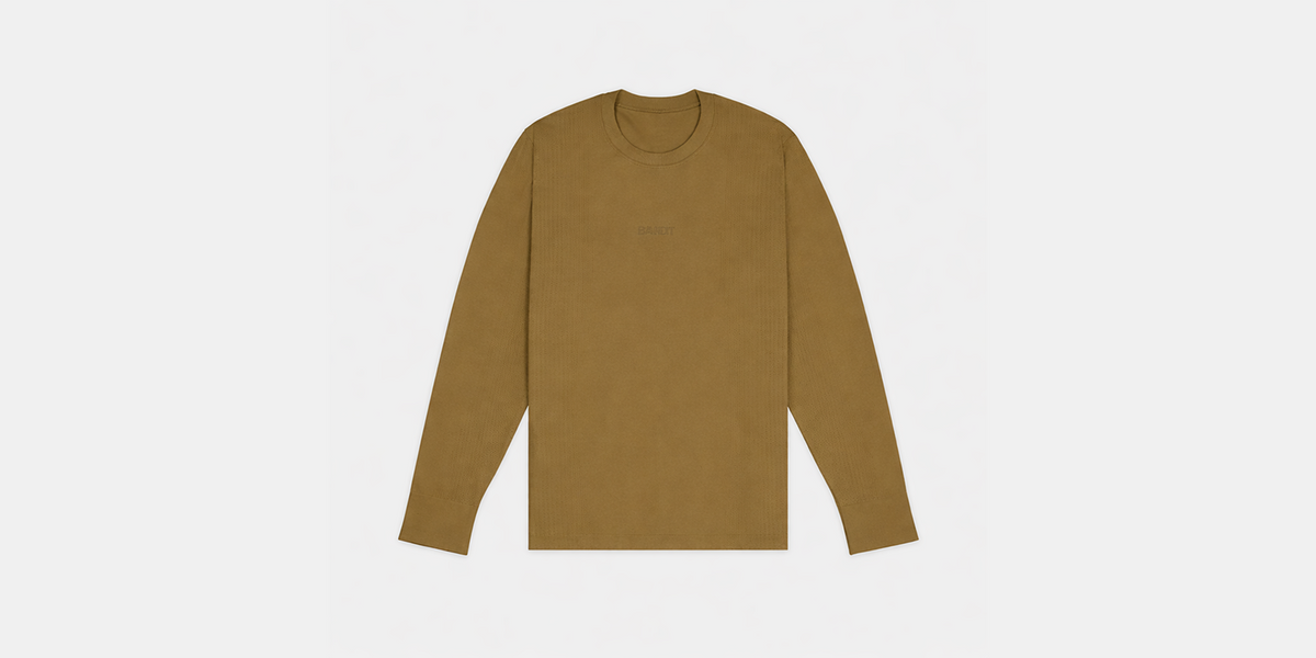 Men's Wool Blend Seamless Long Sleeve - Antique Brass