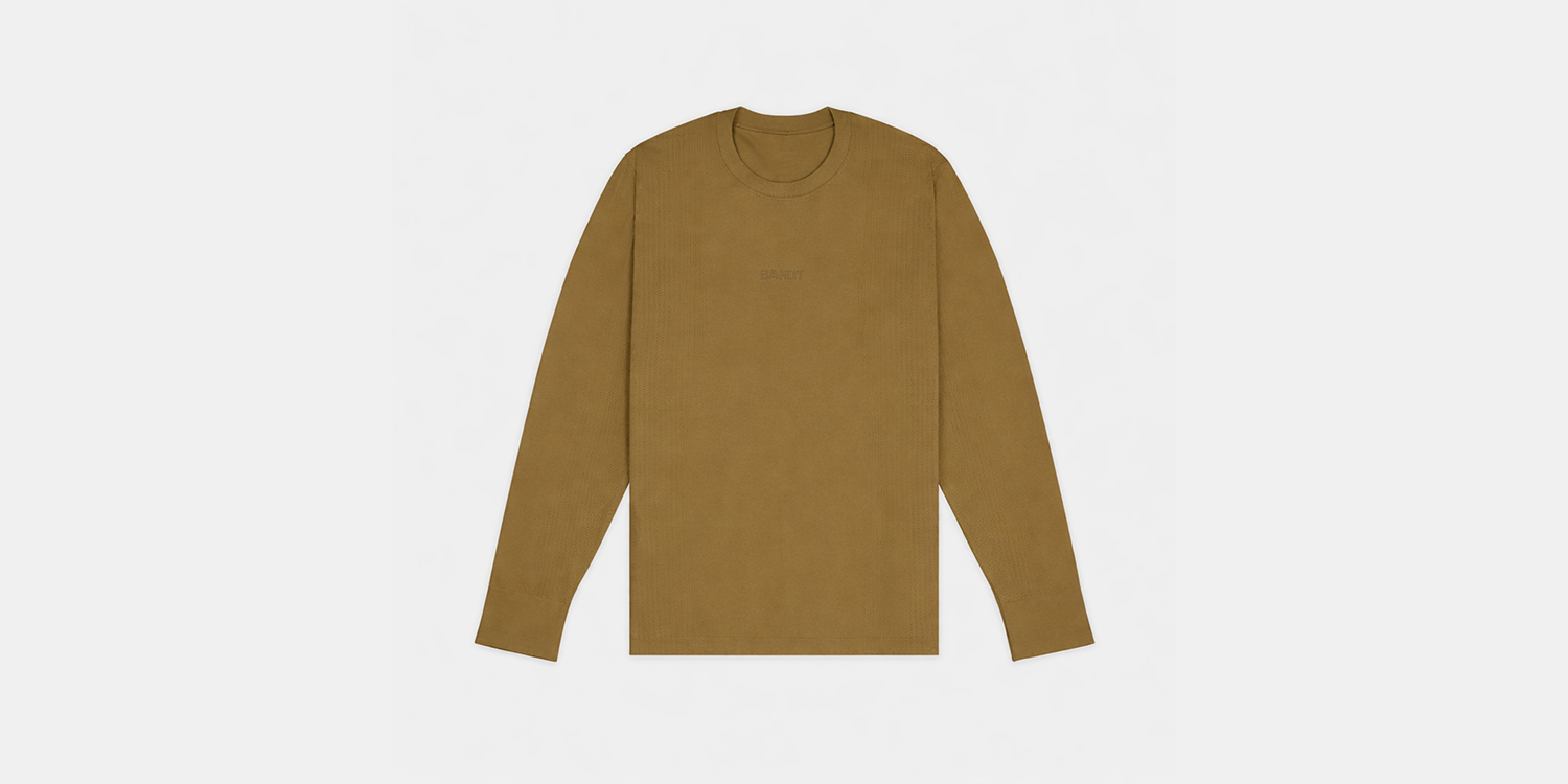 Men's Wool Blend Seamless Long Sleeve - Antique Brass