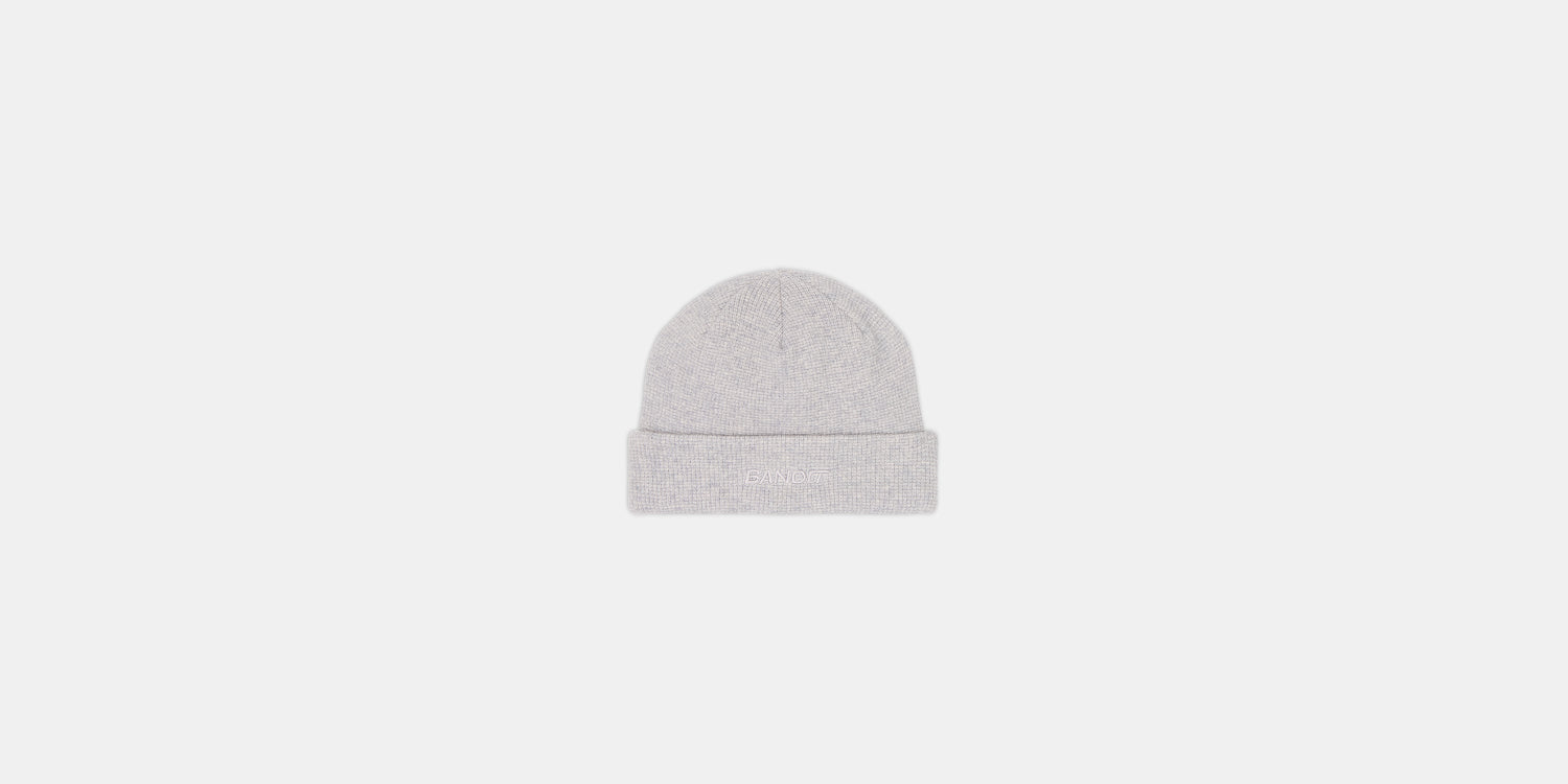 Embroidered Waffle Logo Beanie - Heather Grey