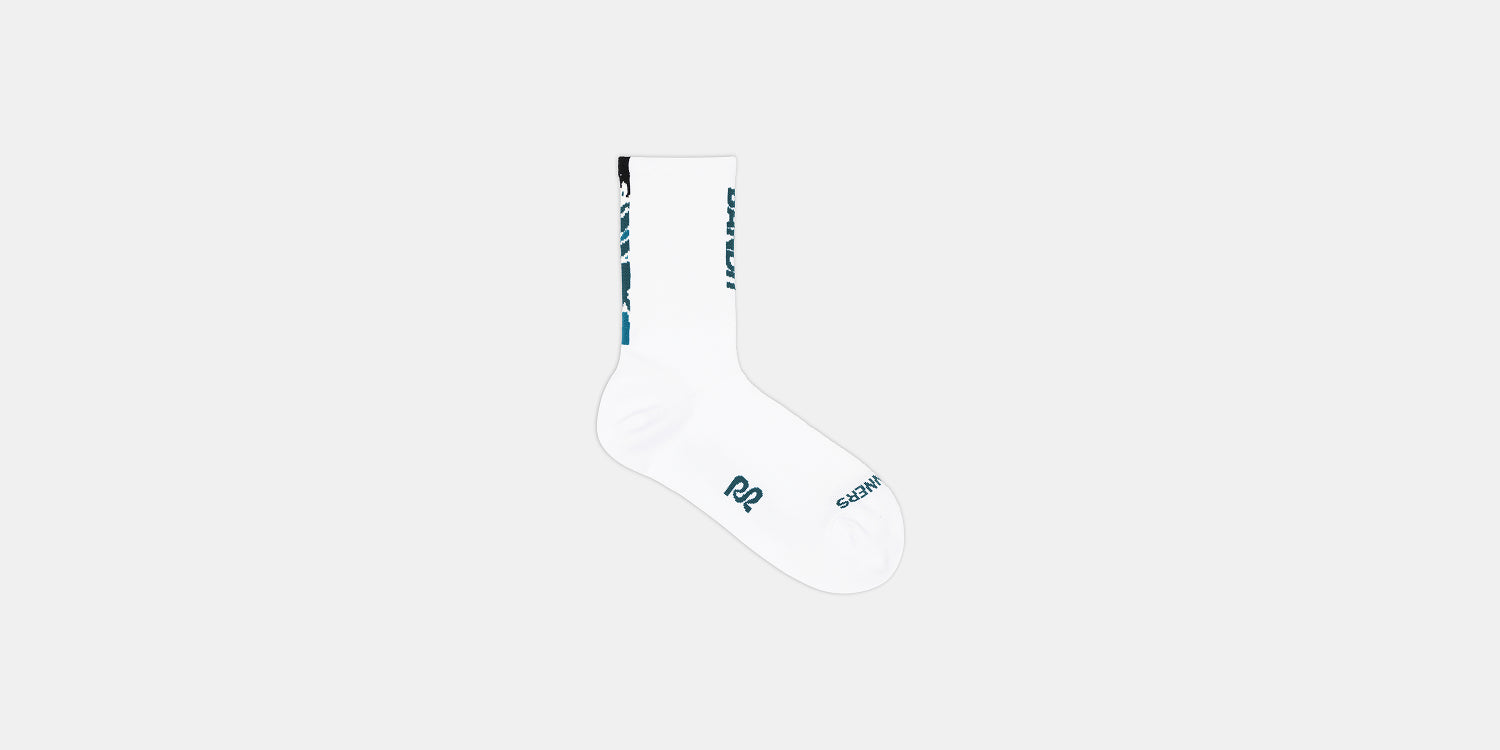 Lite Run™ Quarter Socks "Vertical Bandit" - White / Storm (2 Pack)