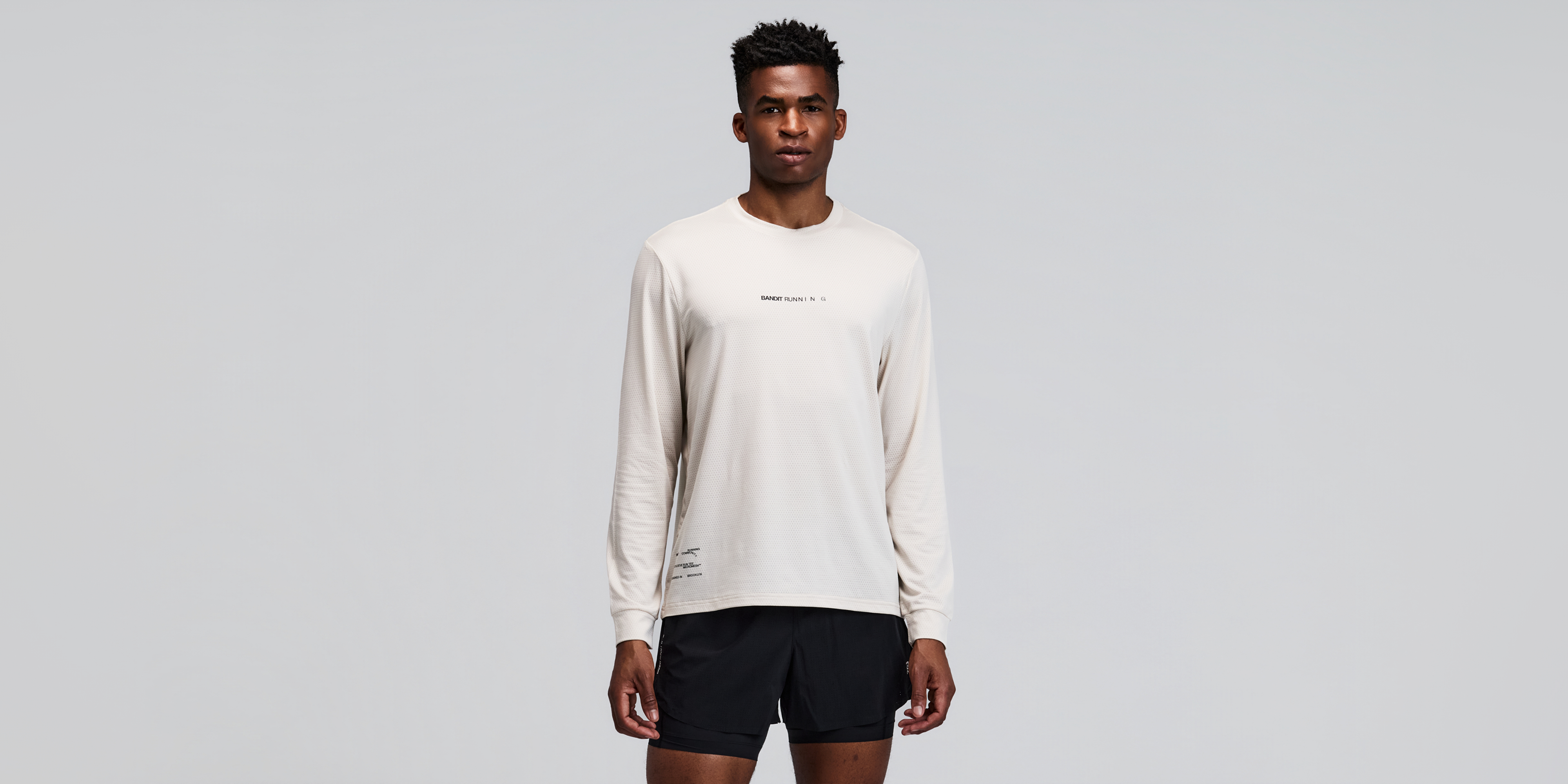 Unisex Micromesh™ Long Sleeve Performance Tee - Champagne