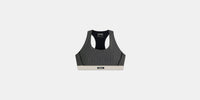 Thumbnail of Striped Cadence™ Run Bra - Black with Chalk