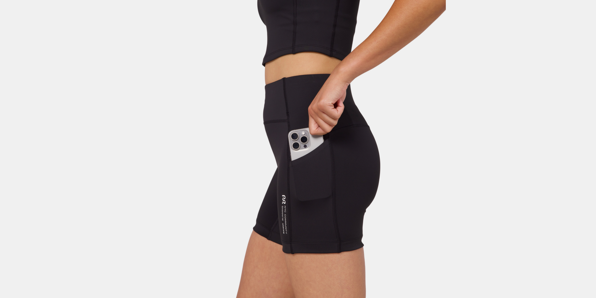 Stamina™ High Waist 5" Women's Compression Shorts - Black