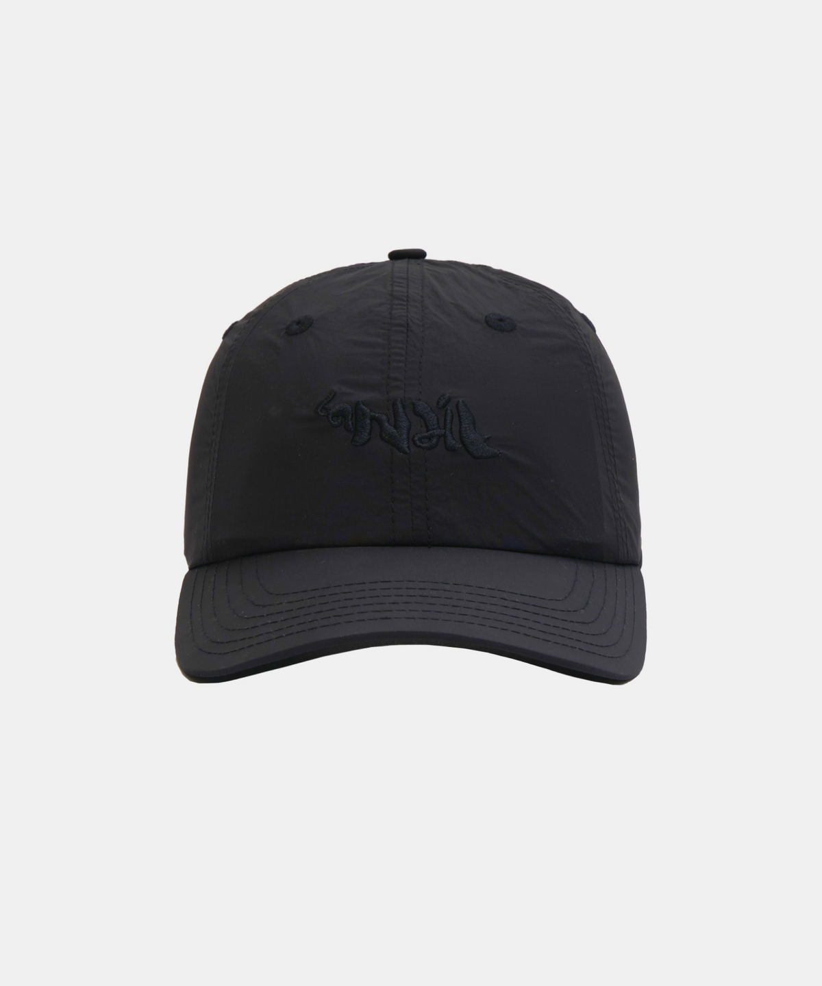 Embroidered Bandit Nylon Dad Hat - Black