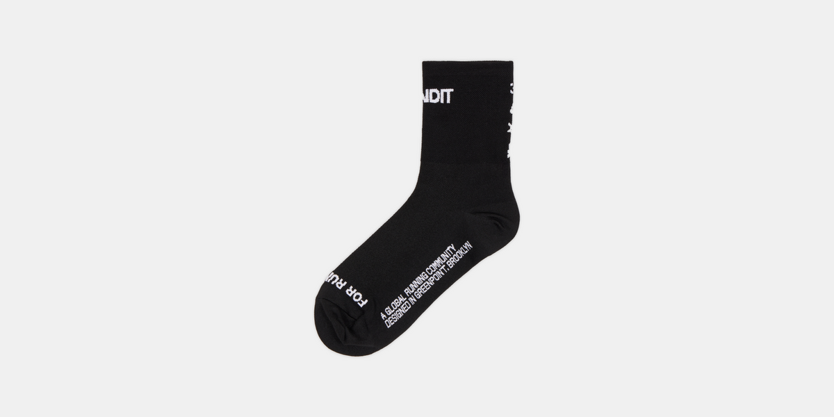 Lite Run™ Spring Motif Quarter Socks - Black / White