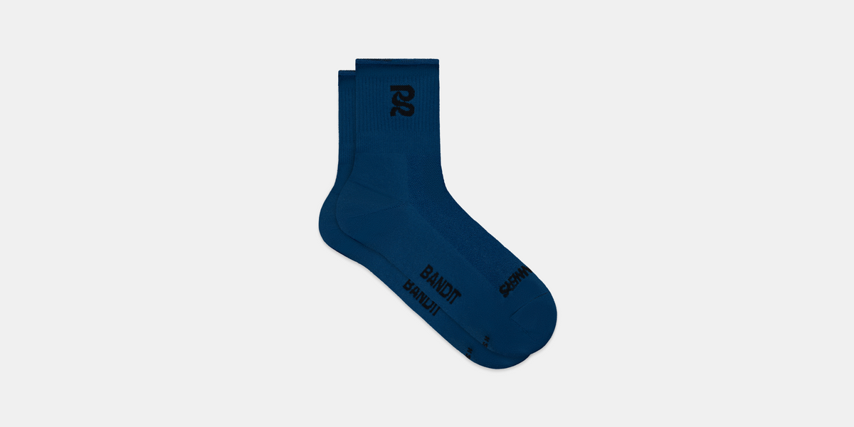 Lite Run™ Ribbed Quarter Socks - Aegean (2 Pack)