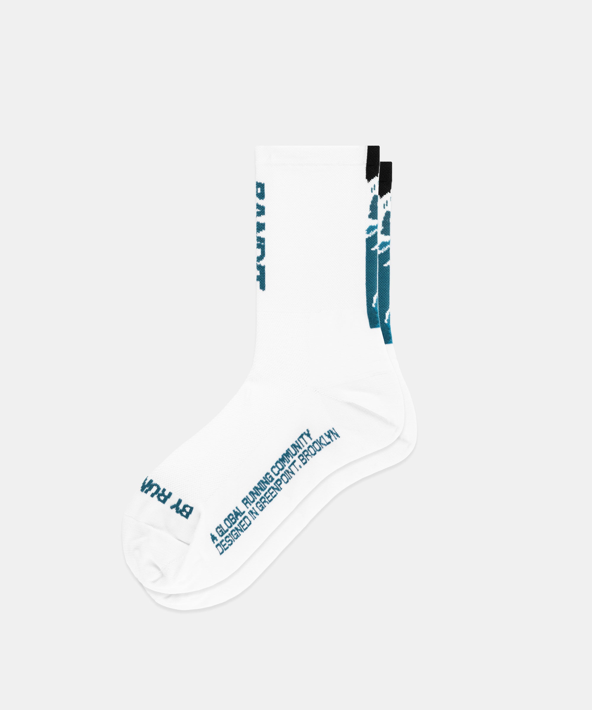 Lite Run™ Quarter Socks "Vertical Bandit" - White / Storm (2 Pack)