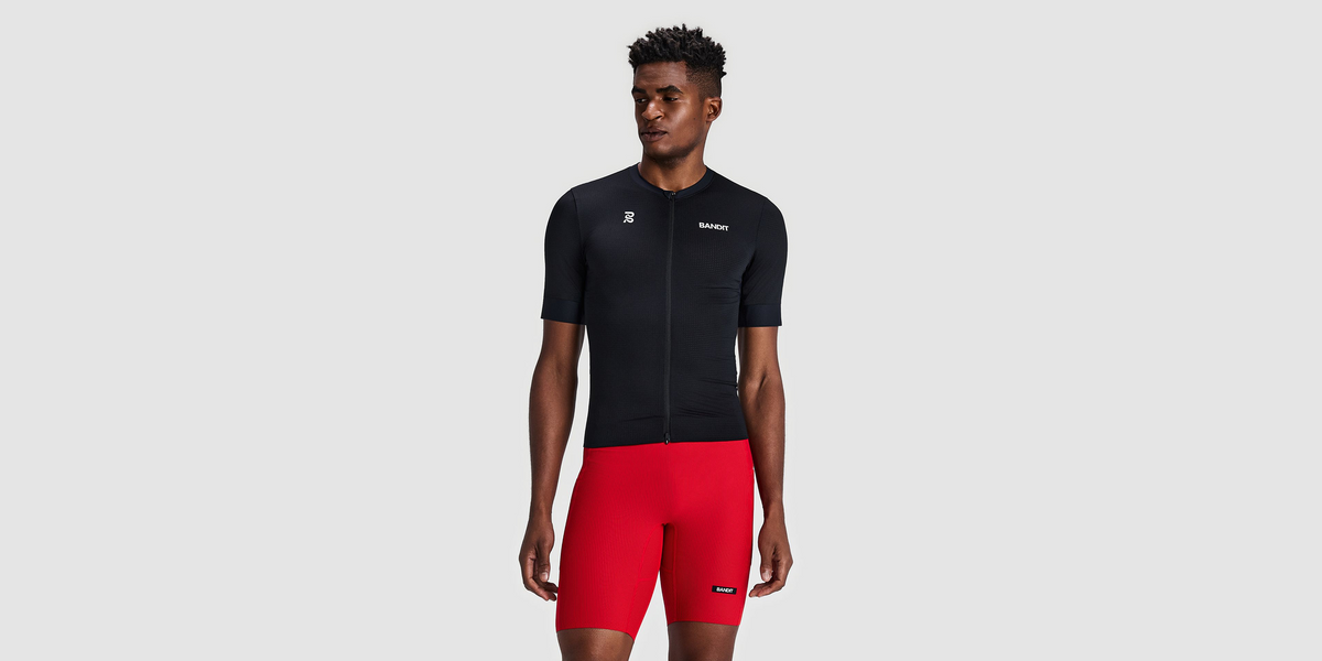 Men's GeoMesh™ 2-Way Zip Race Top - Black