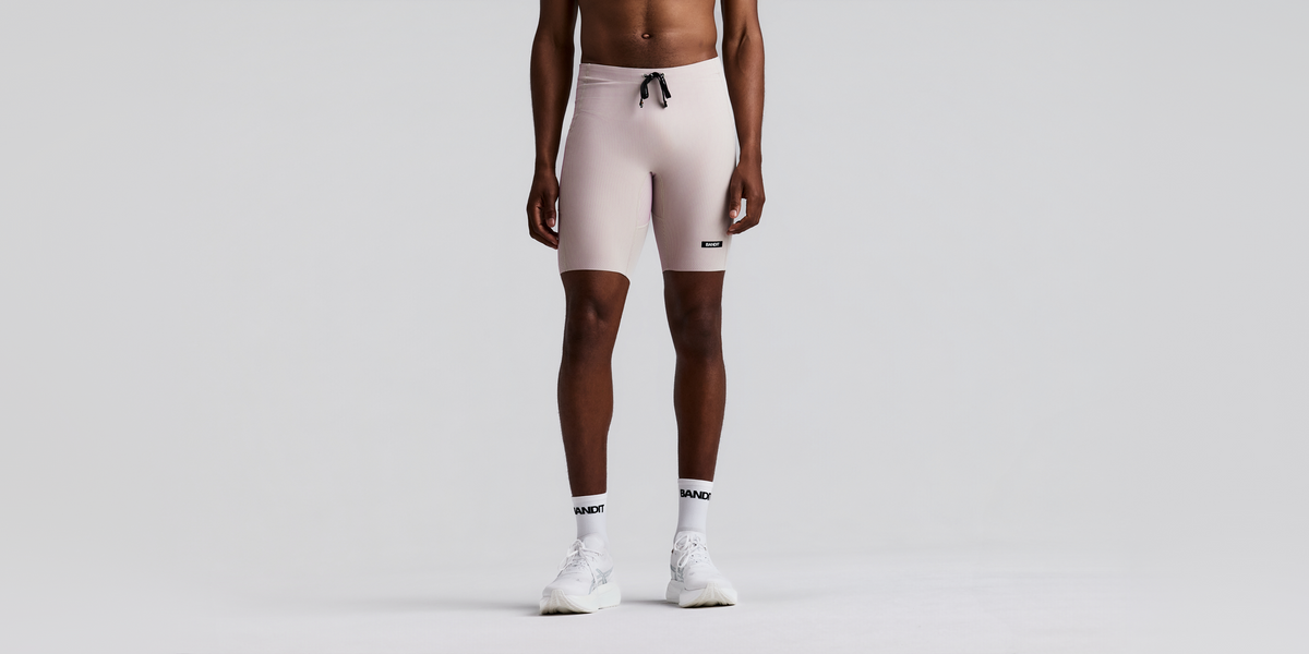 Men's Striped Cadence™ Half Tights - Plaster / Orchid