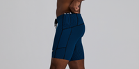 Thumbnail of Men's Striped Cadence™ 7 Pocket Lined Quarter Tights - Ink Blue / Black
