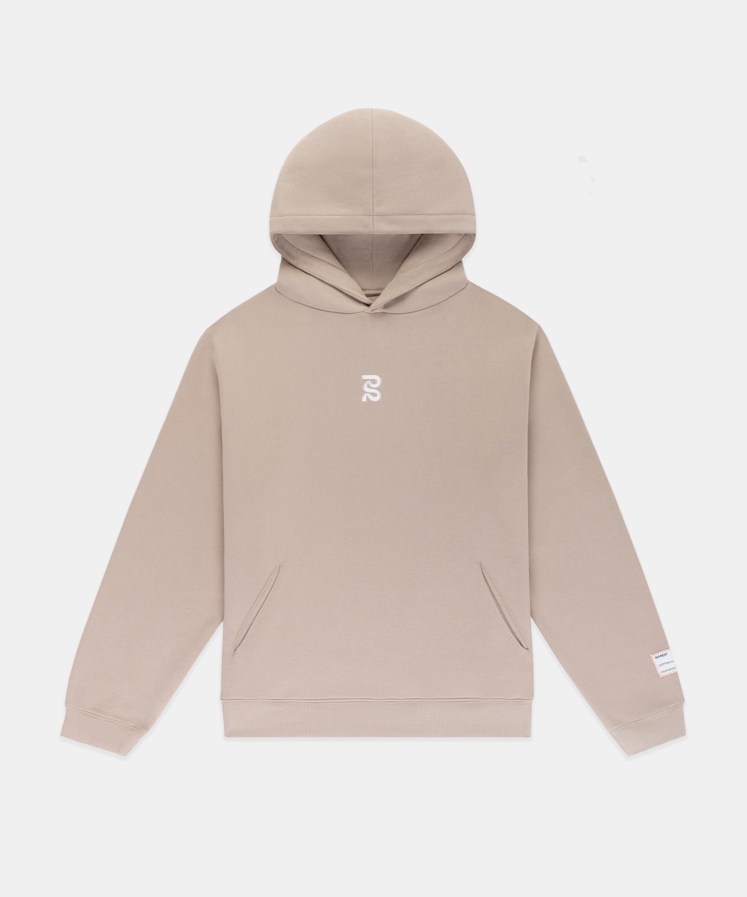 The Cotton Fleece Abstract Thinker Hoodie - Unisex, Stone