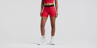 Thumbnail of Women's Striped Cadence™ 5" Compression Shorts - Poppy / Azalea