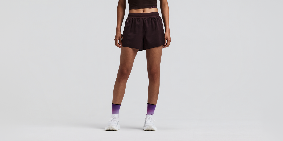 Women's CoolGrid™ 3" Split Shorts - Espresso
