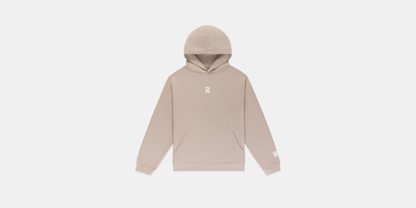 The Cotton Fleece Abstract Thinker Hoodie - Unisex, Stone
