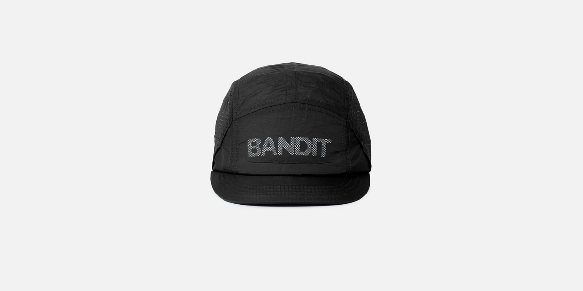 Nylon HumoFit™ Run Hat with Sunglasses Holder - Black