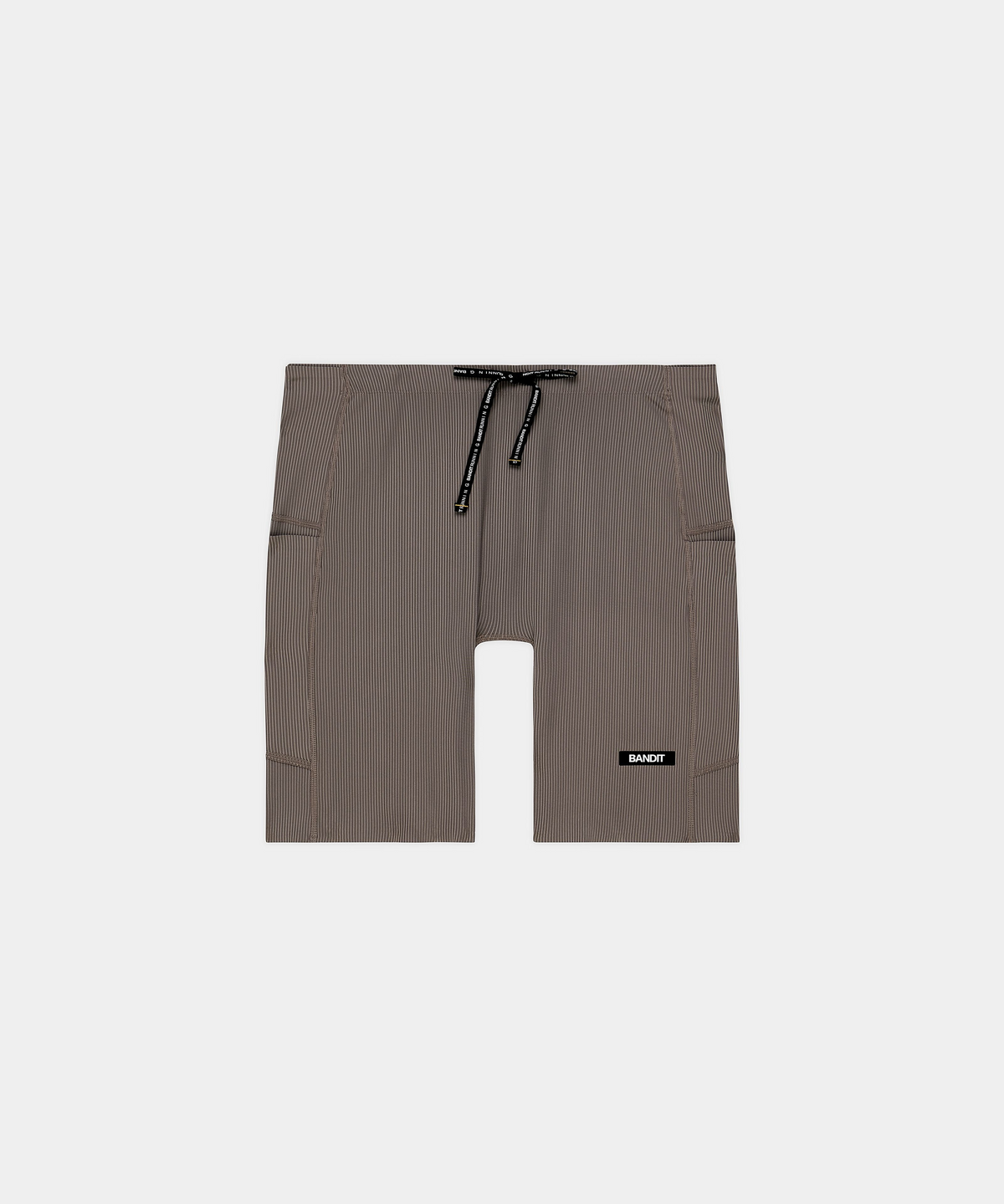 Men's Striped Cadence™ Quarter Tights - Concrete Taupe / Cocoa