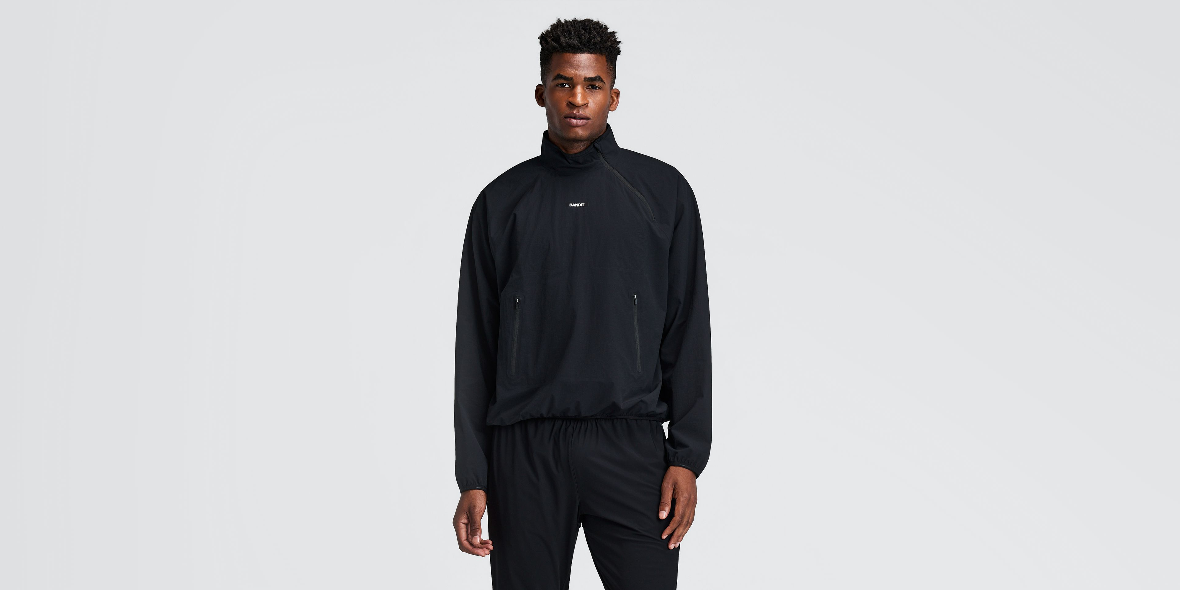 Men's Hitaishō™ Asymmetric Zip Pullover - Black