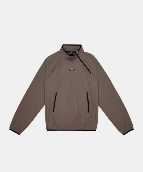 【美品室内着用のみ】SINGLE FACE JERSEY HALFZIP TOP Men's Hitaishō™ Asymmetric Zip Pullover - Cocoa