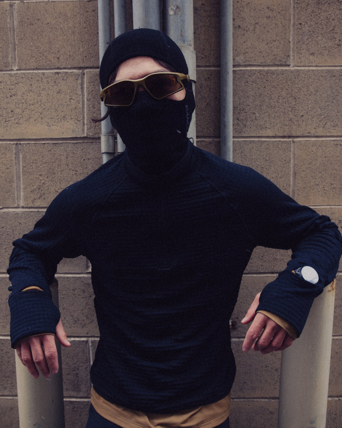 Seamless Merino Balaclava - Black
