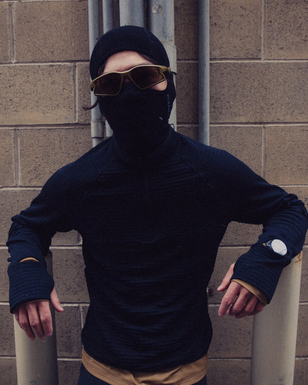 Seamless Merino Balaclava - Black